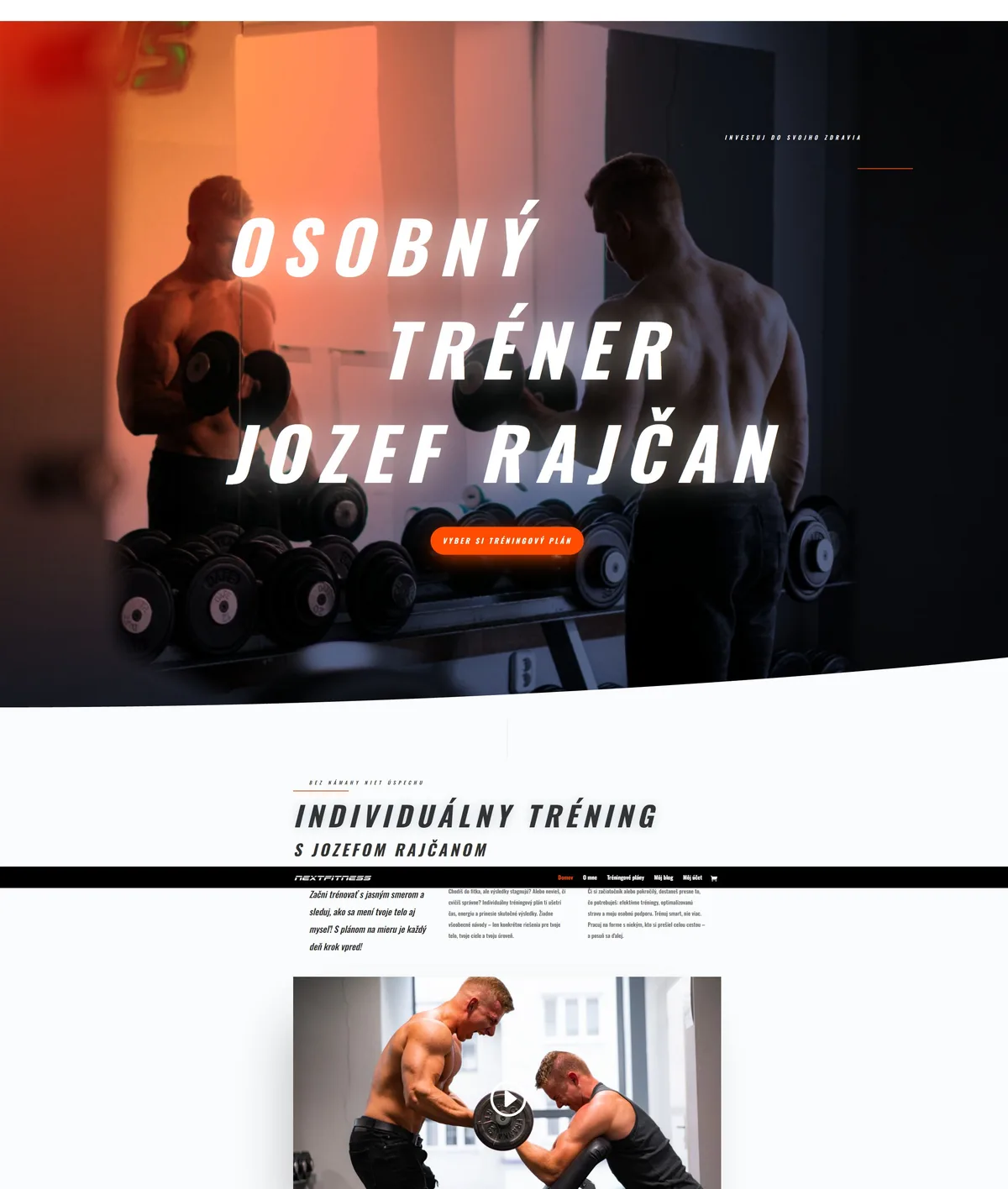 Náhľad originálneho webu Next Fitness